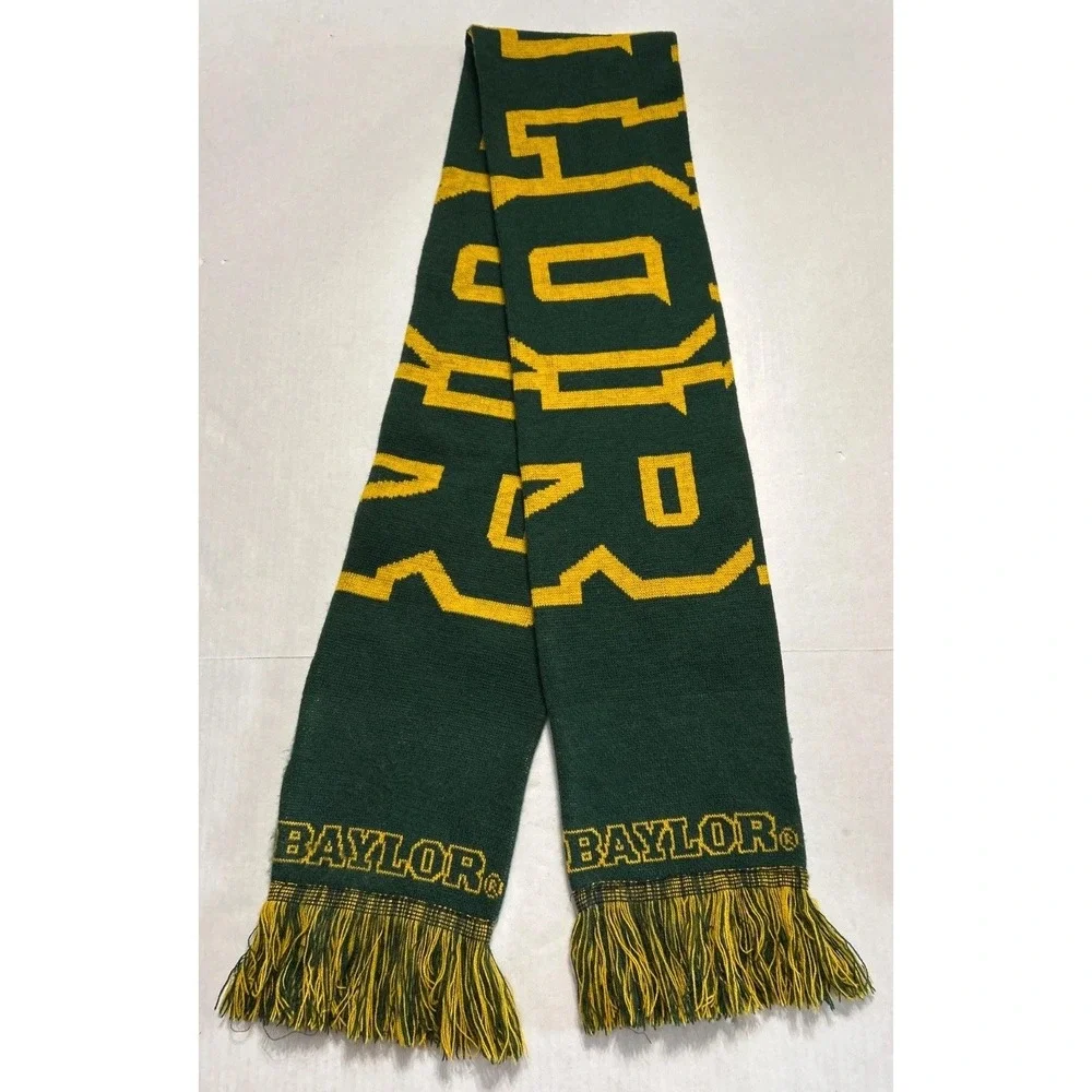 Baylor University Knit‎ Scarf Green & Gold